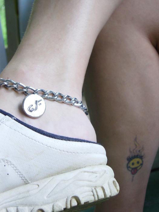 Anklet and Hot Smiley Tat