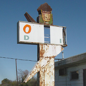 Route 66 Sign Ruin