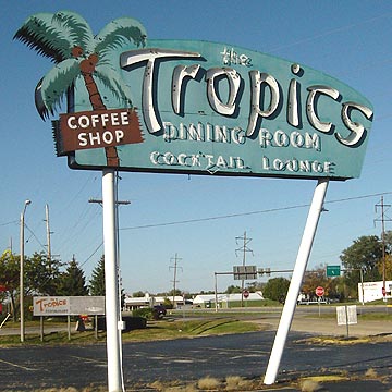 Tropics Dining Sign, Lincoln