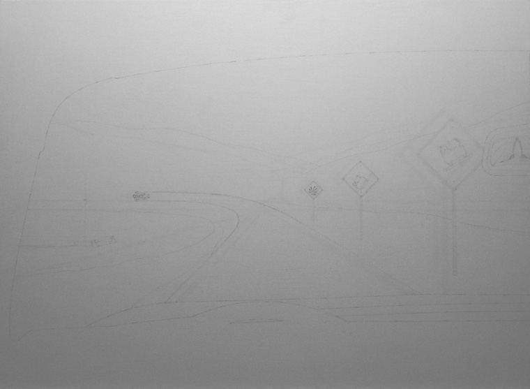 1/4/08-- Car Series, Splash (drawing underway)