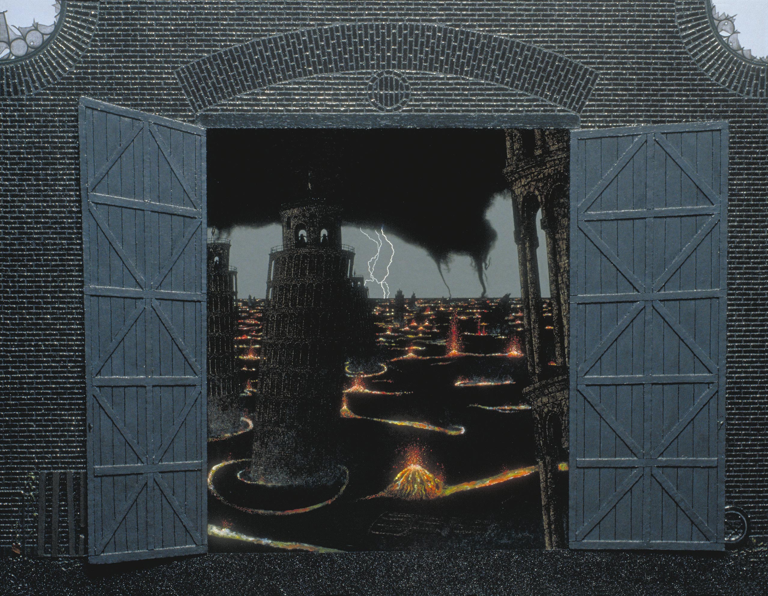 The apocalyptic vision that I imagine concealed behind a pair of innocuous-looking barn doors