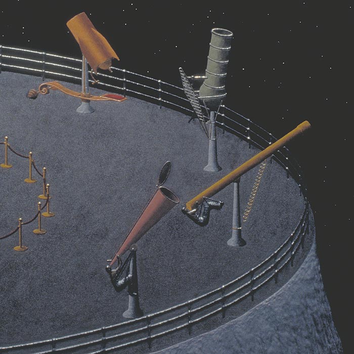 Detail of four telescopes