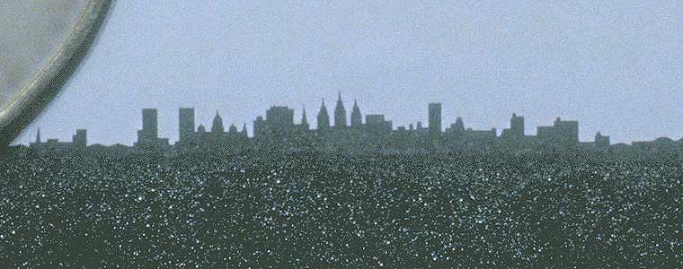 Detail of distant city